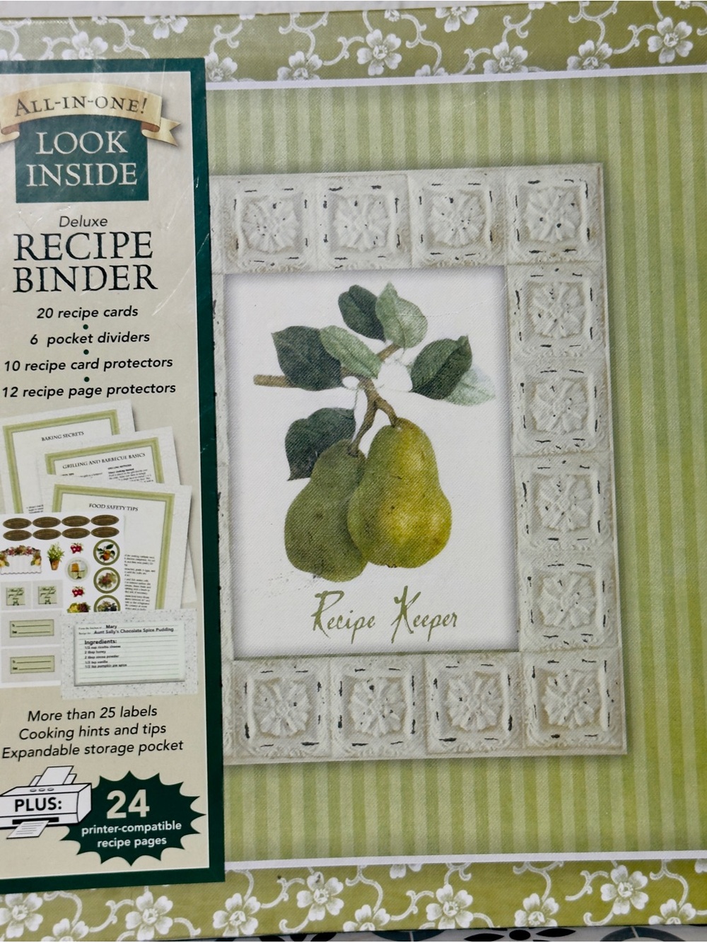 New Seasons Deluxe Recipe Binder
Organizer All-In-One Green Pear
New In Package